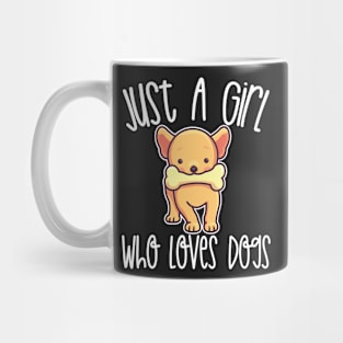 Just A Girl Who Loves Dogs Gift design Mug